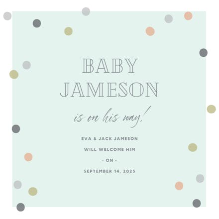 On his way - pregnancy announcement