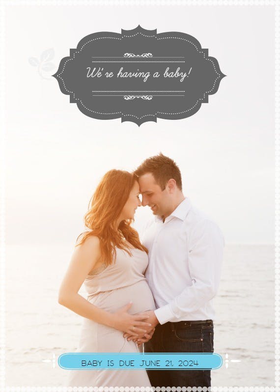 Simply stated - pregnancy announcement