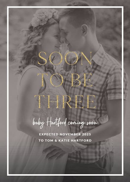 Soon to be three - pregnancy announcement