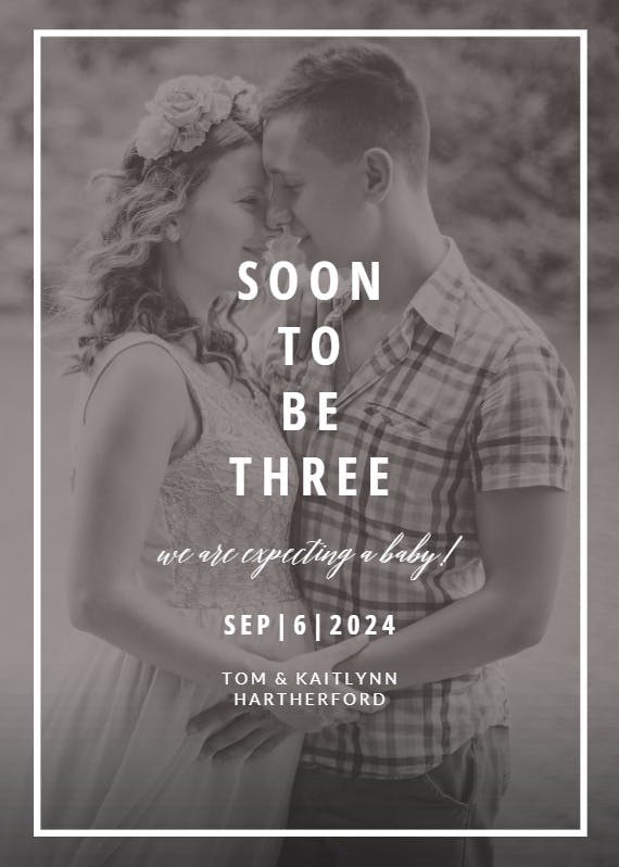 Soon to be three - pregnancy announcement
