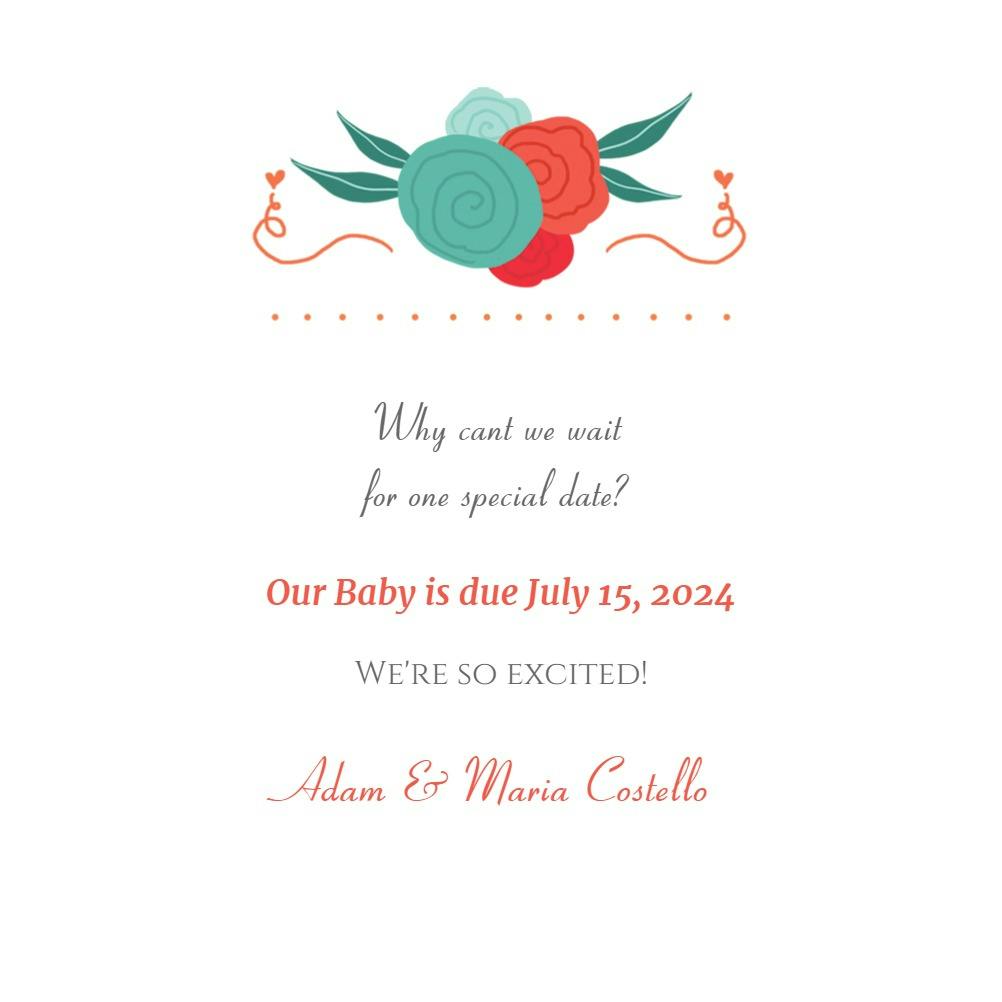 Special date -  announcement card template