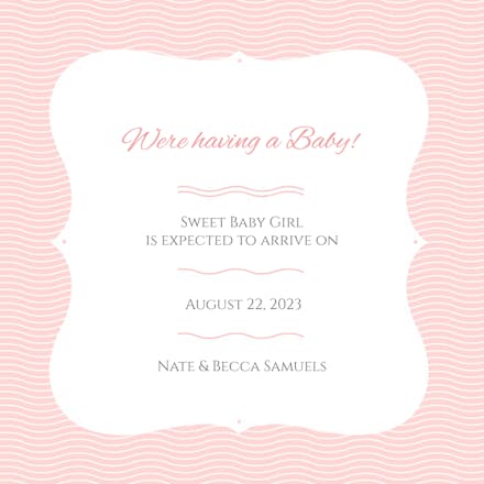 Sweet Baby Girl - Anuncio Para Embarazo