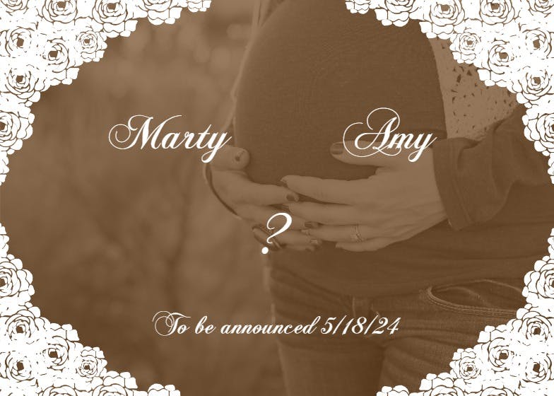 Time will tell - pregnancy announcement