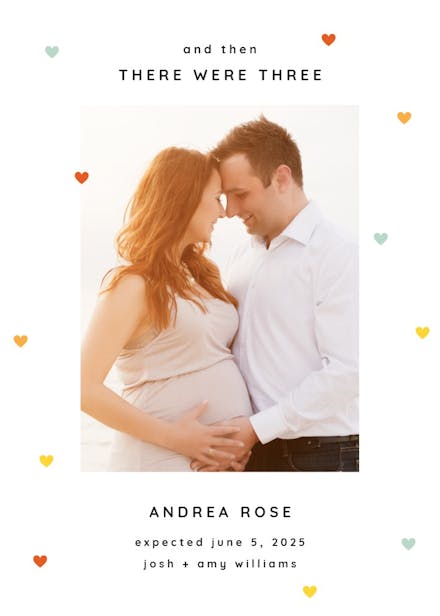 Tiny hearts - pregnancy announcement