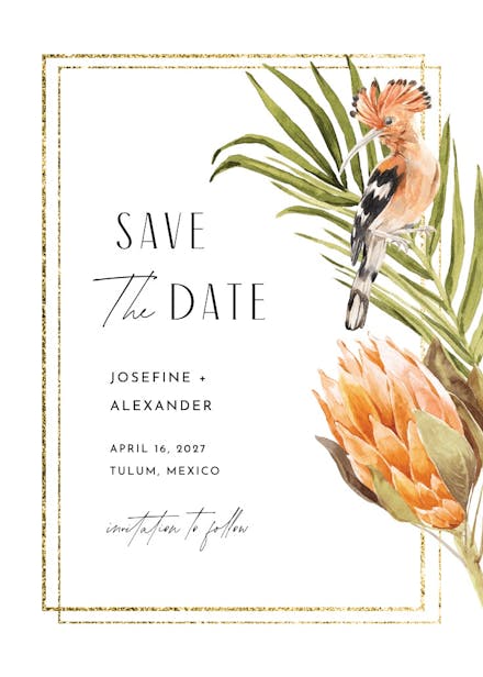African summer - save the date card