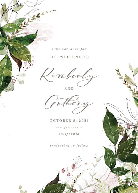 Always lovely - save the date card