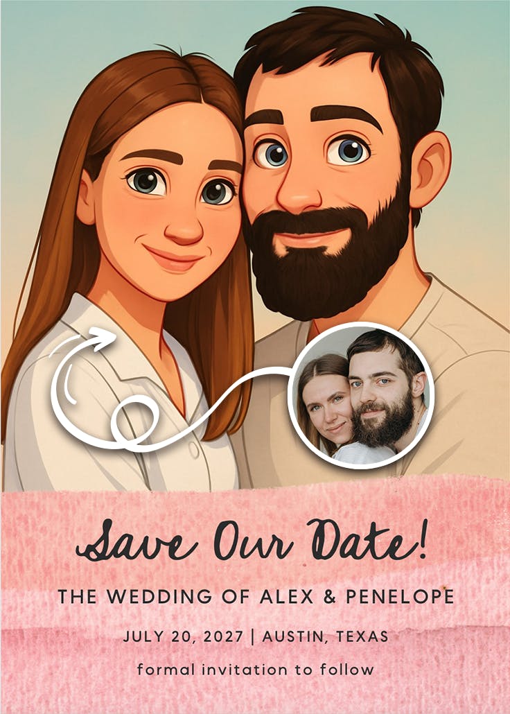 Animated love - save the date card