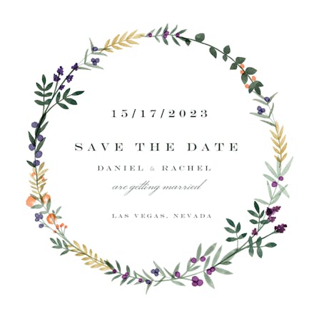 Autumn frame - Save the Date Card