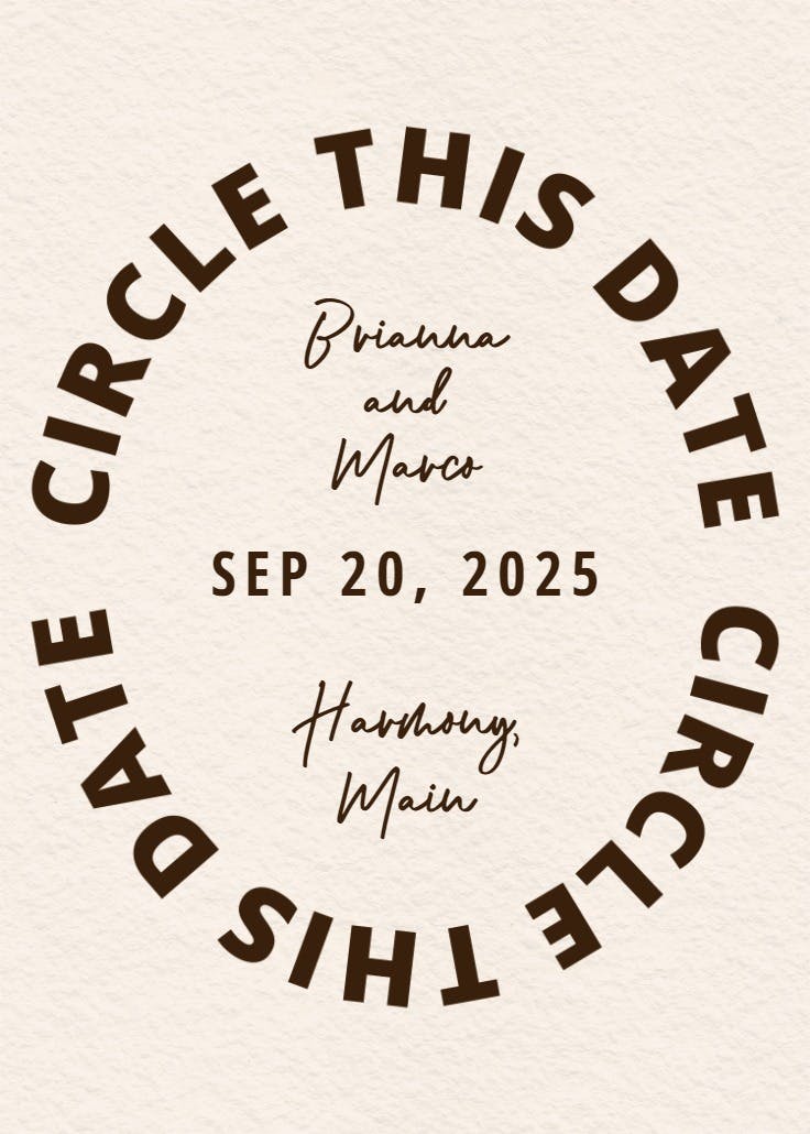 Autumn shades - save the date card