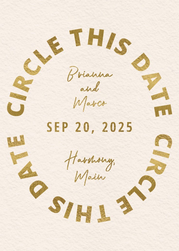 Autumn shades - save the date card