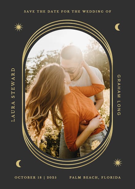 Balance in universe - save the date card