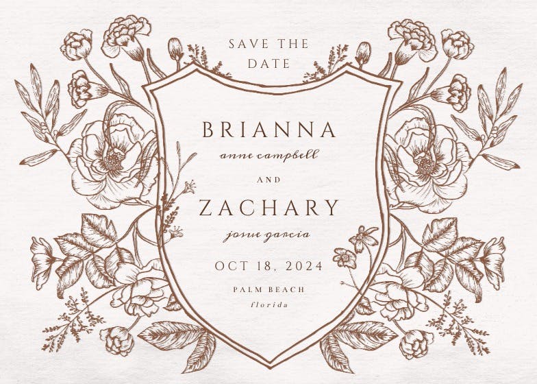 Baroque - save the date card