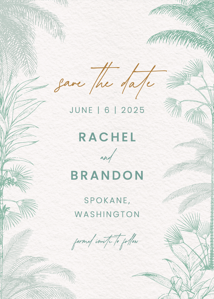 Bermuda dreams - save the date card