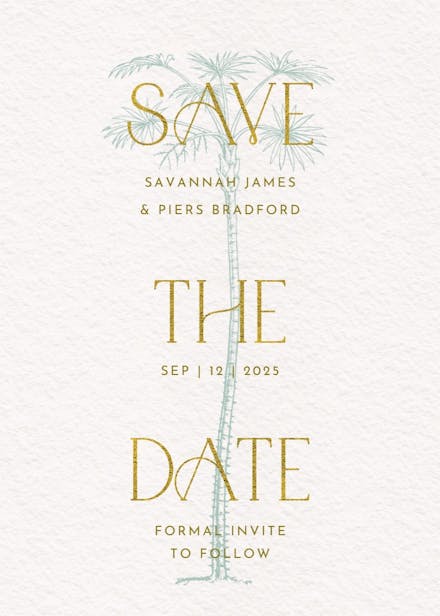 Bermuda fantasies - save the date card