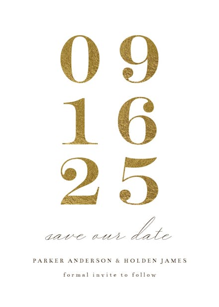 Big date - save the date card