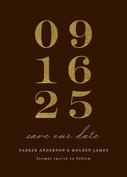 Big date - save the date card