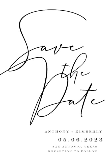 Big script - Save the Date Card