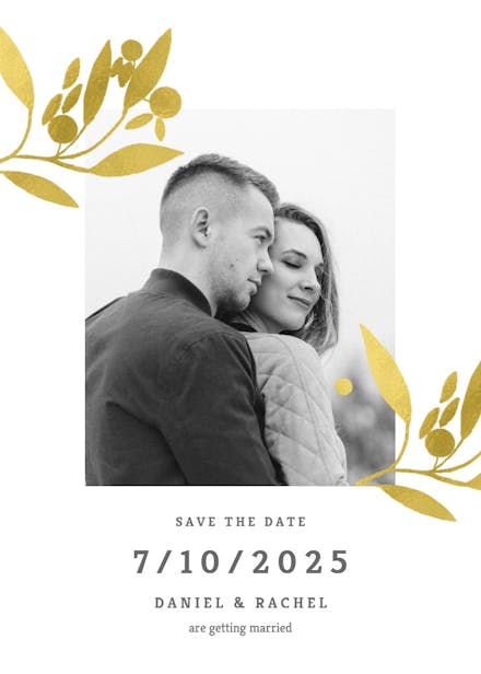 Blueberry fields - save the date card