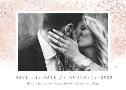 Blush Gold Spots - Save the Date Card