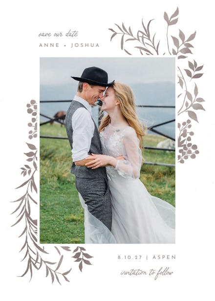 Botanical mood - save the date card