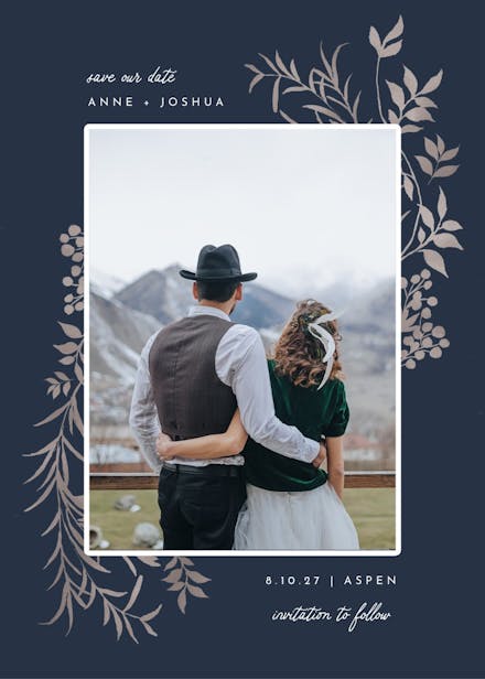 Botanical mood - save the date card