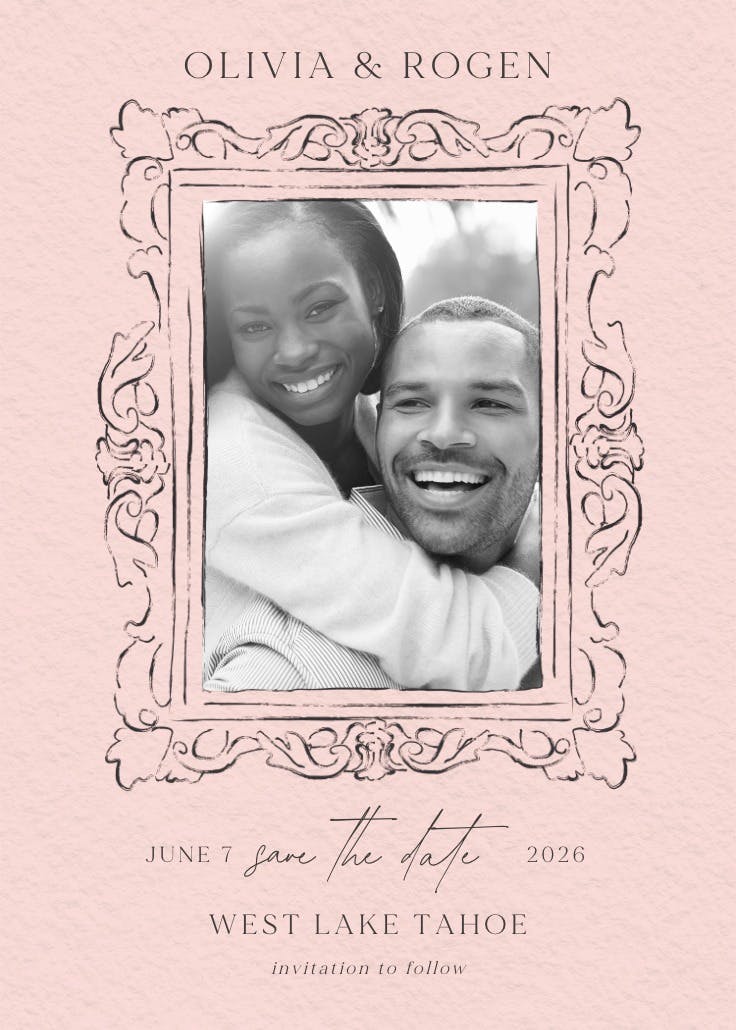 Bound by love - save the date card