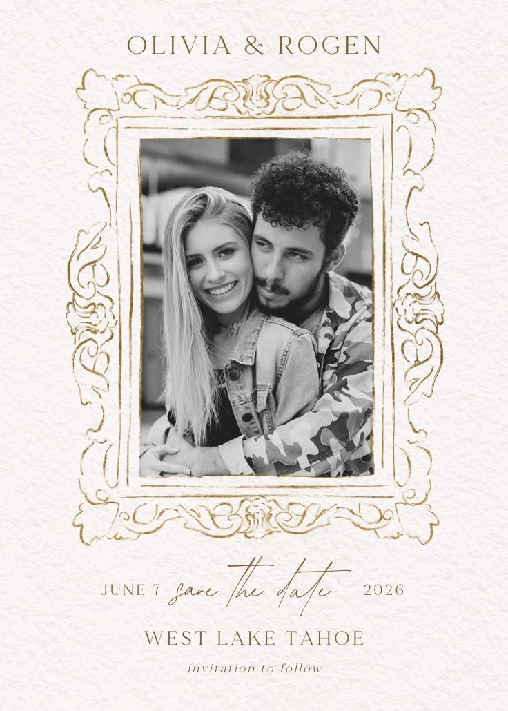 Bound by love - save the date card