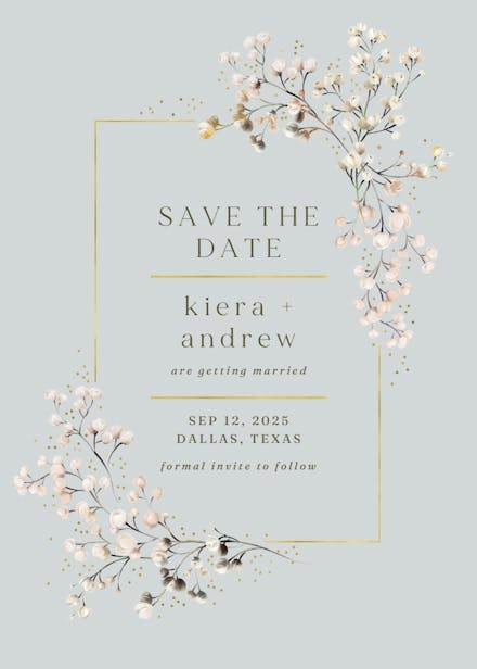 Breathless - save the date card