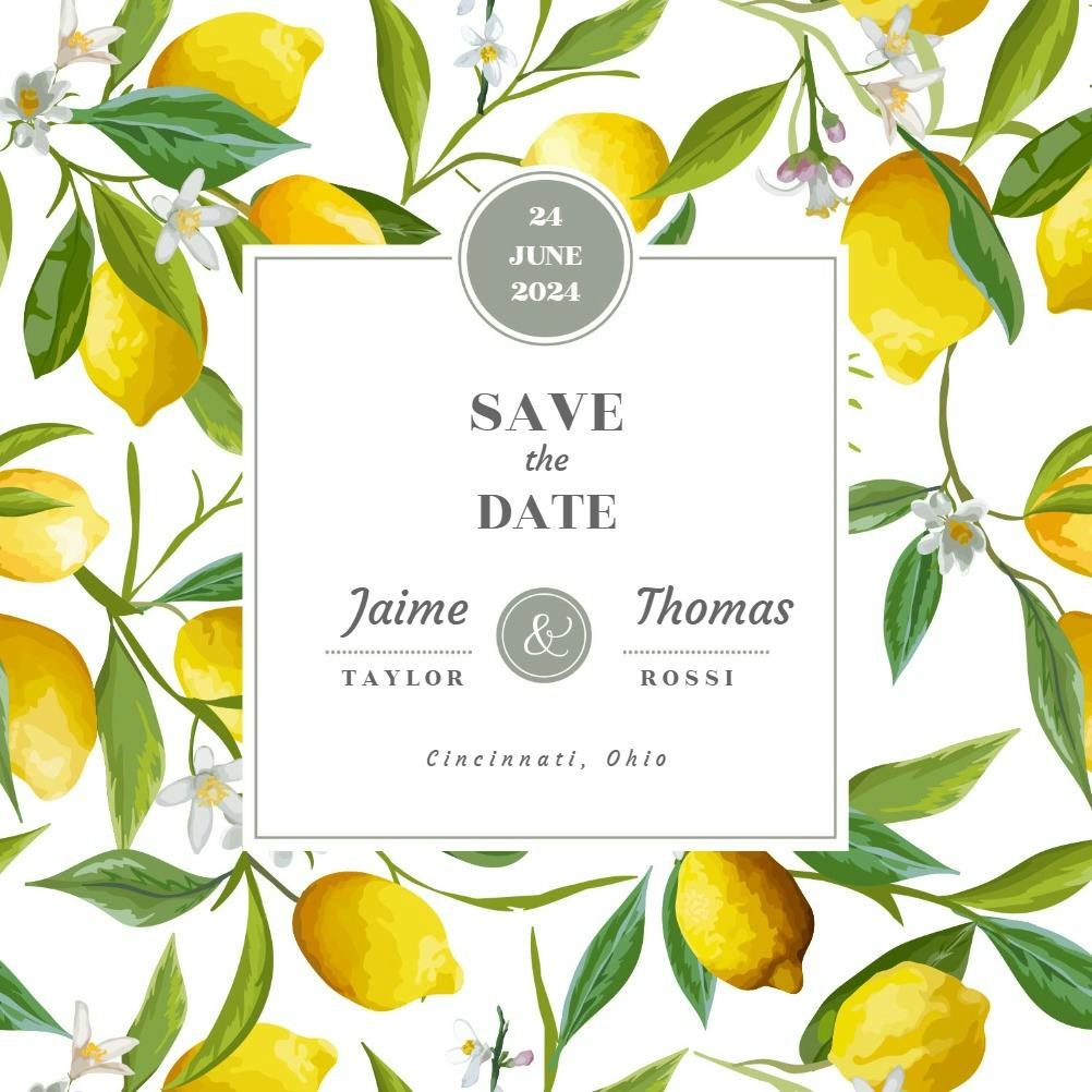 Bright hopes - save the date card
