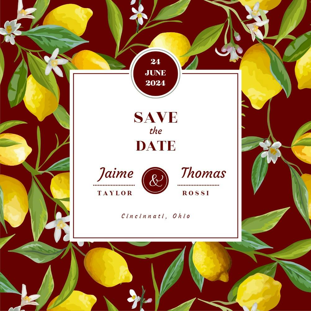 Bright hopes - save the date card
