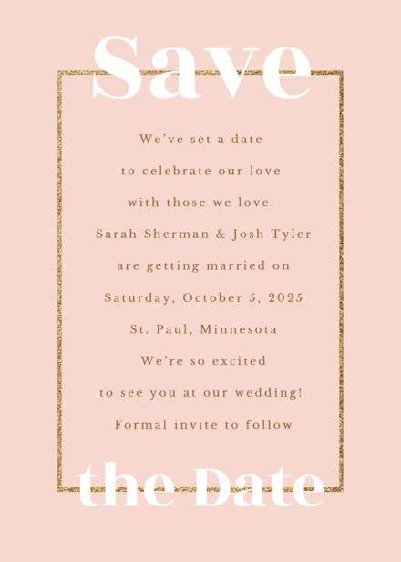 Calendar news - save the date card