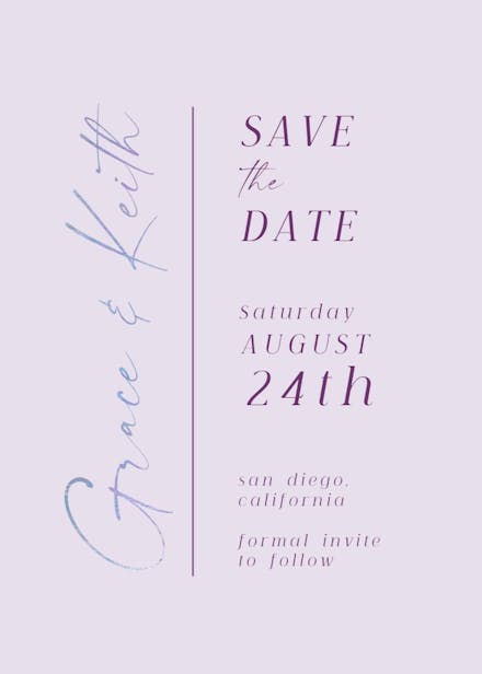 Charming union - save the date card
