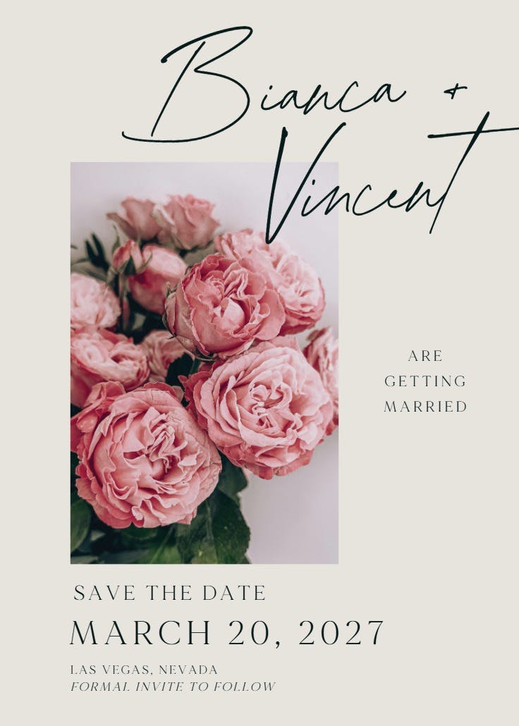 Class & romance - tarjeta para reserva la fecha