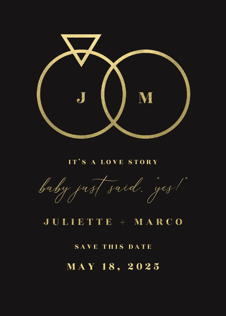Classic love story - tarjeta para reserva la fecha