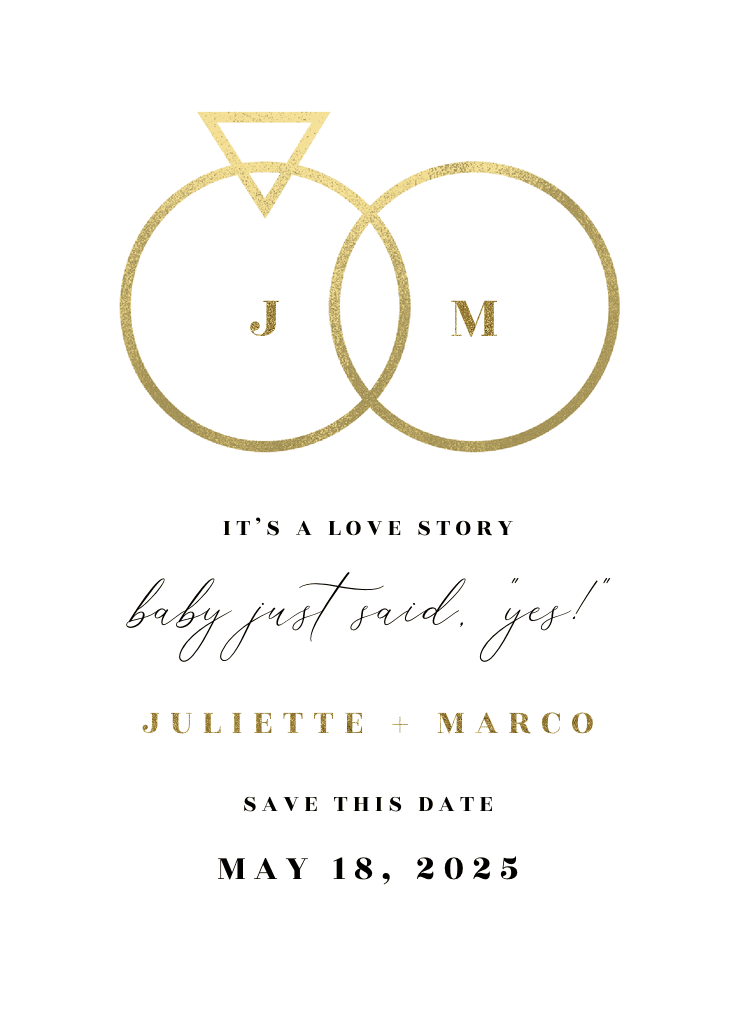 Classic love story - tarjeta para reserva la fecha