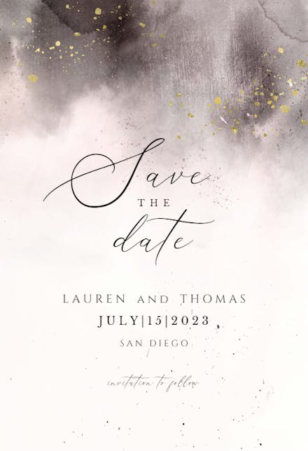 Cold Blush - Save the Date Card