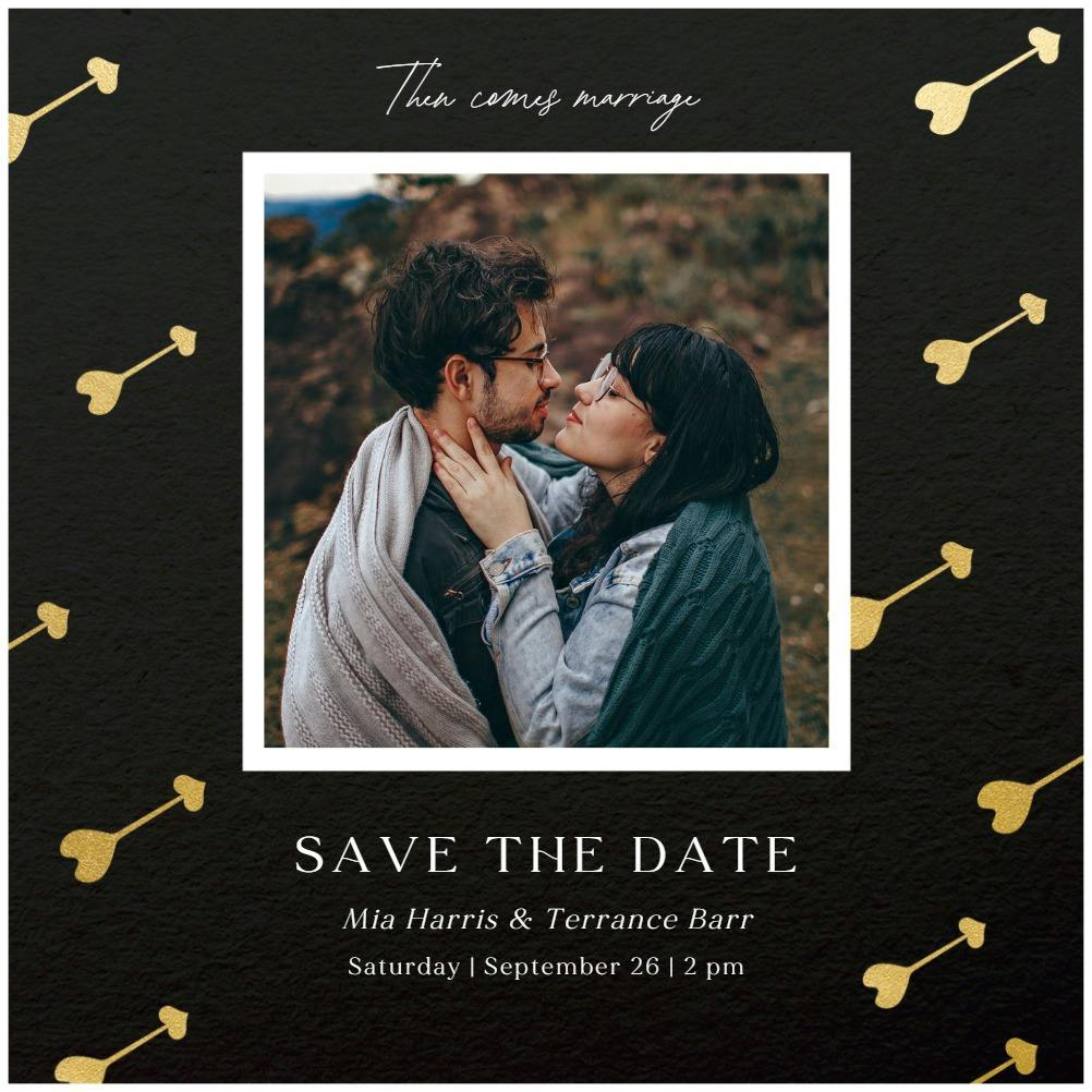 Cupid zone - save the date card