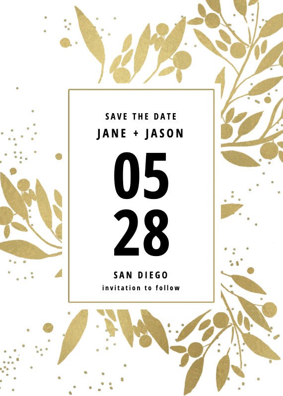 Delicate berries - save the date card