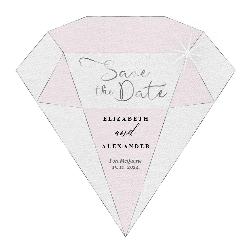 Diamond - save the date card