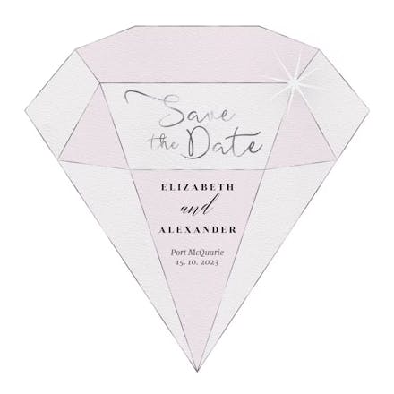 Diamond - Save the Date Card