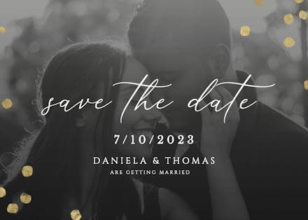 Dotted photo - Save the Date Card