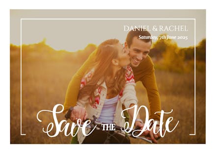 Elegant frame - save the date card
