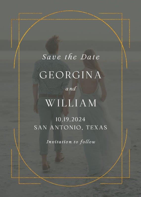 Elegant lines - save the date card