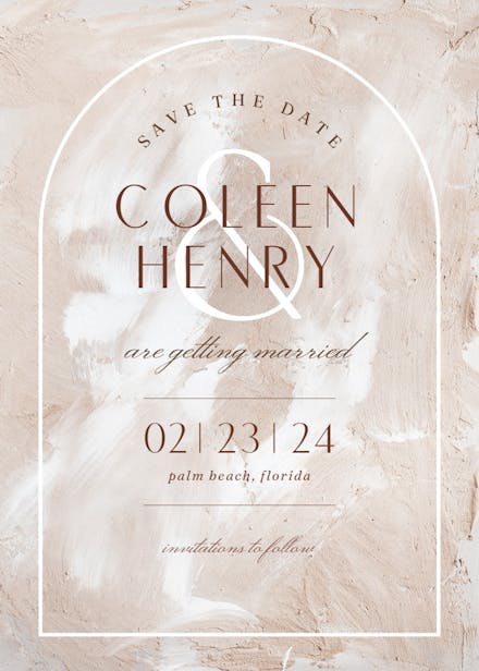 Elegant texture - save the date card