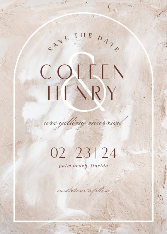 Elegant texture - save the date card