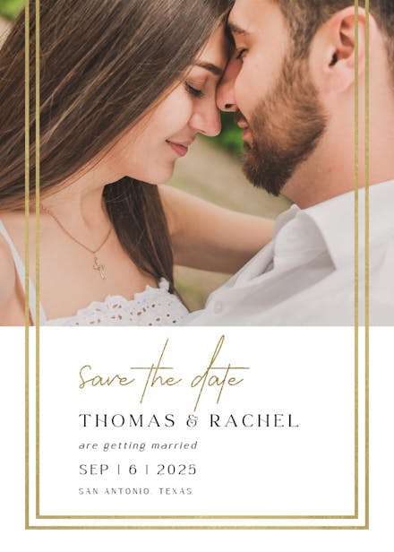 Fancy frame - save the date card