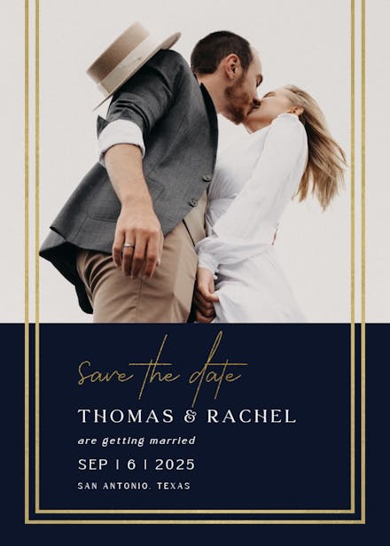 Fancy frame - save the date card