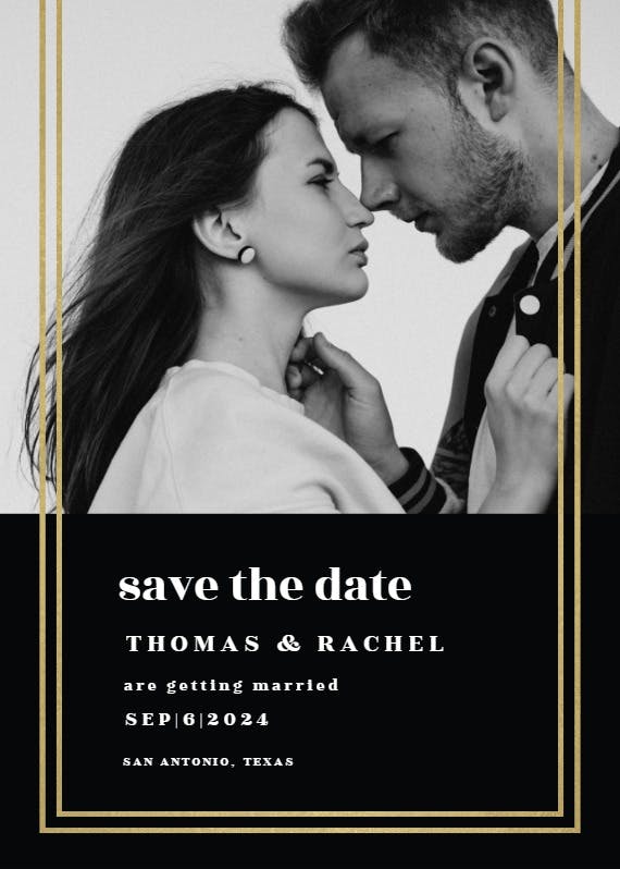 Fancy frame - save the date card