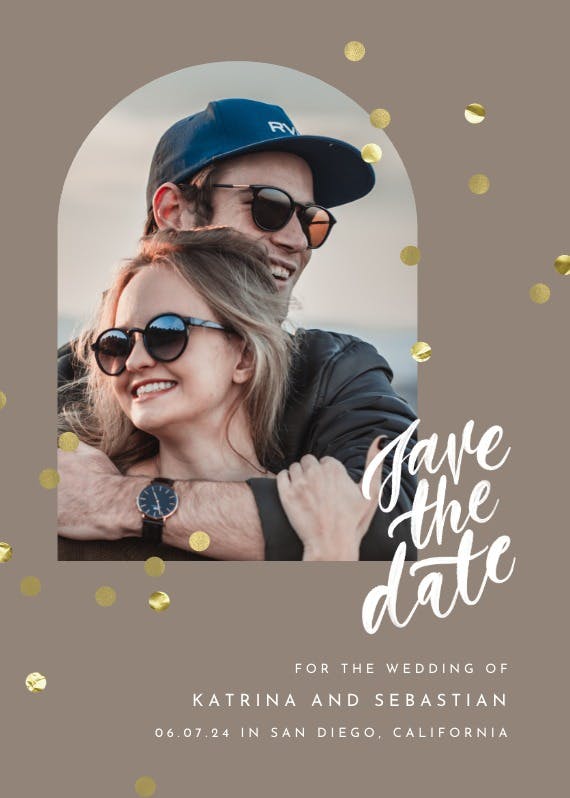 Feeling bubbly - save the date card