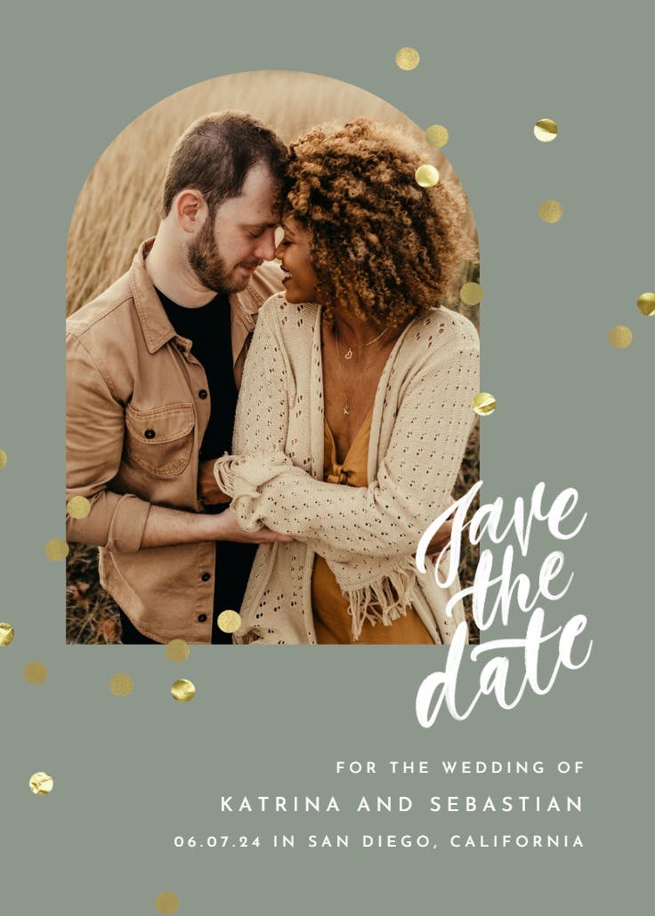 Feeling bubbly - save the date card